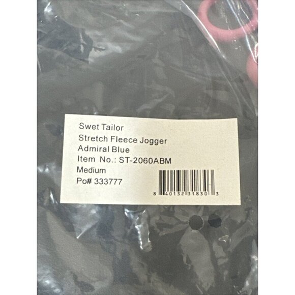 Swet Tailor Stretch Fleece Jogger Pant Men's M Admiral Blue New - Picture 12 of 16